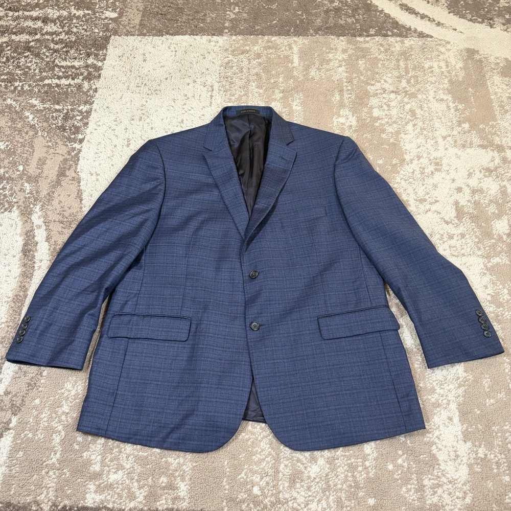 Jos A Bank Reserve Blazer Mens 48R SportCoat E.Thomas Italy Wool Cashmere Plaid